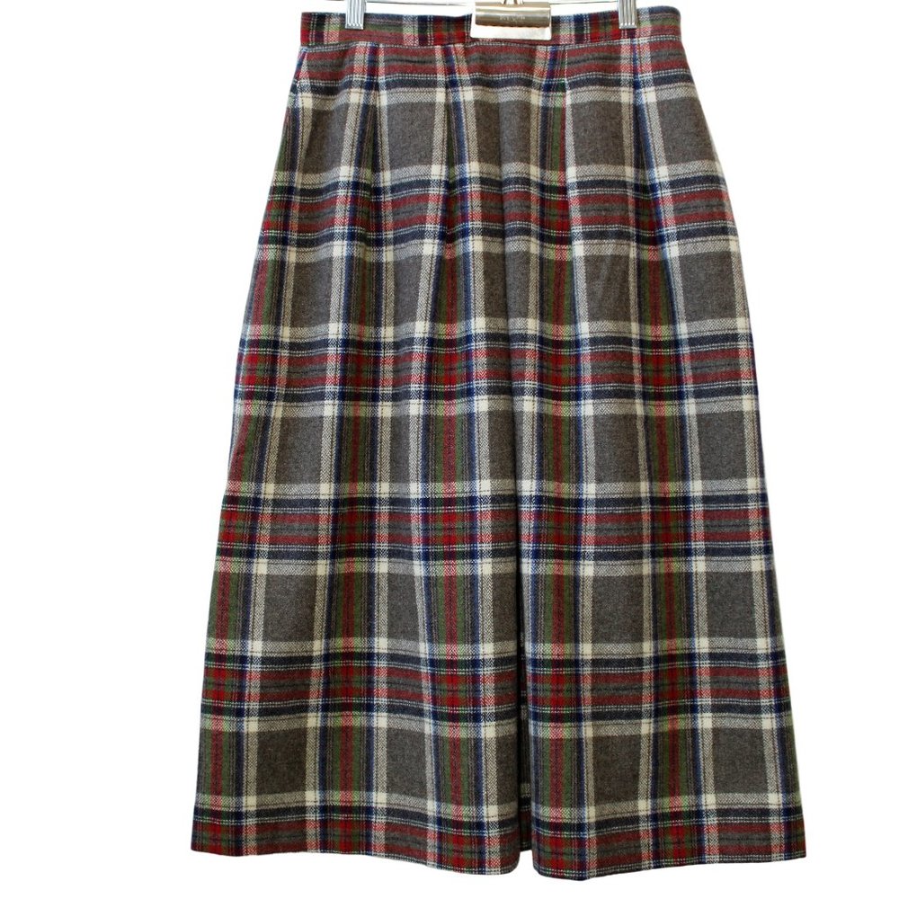 JG Hook, Size 14,  Wool Blended Plaid, Lined Skirt